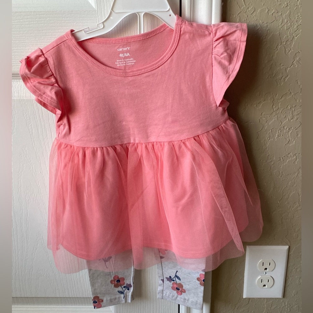 Girls, Carters size 4t, top and bottom - Picture 2 of 2